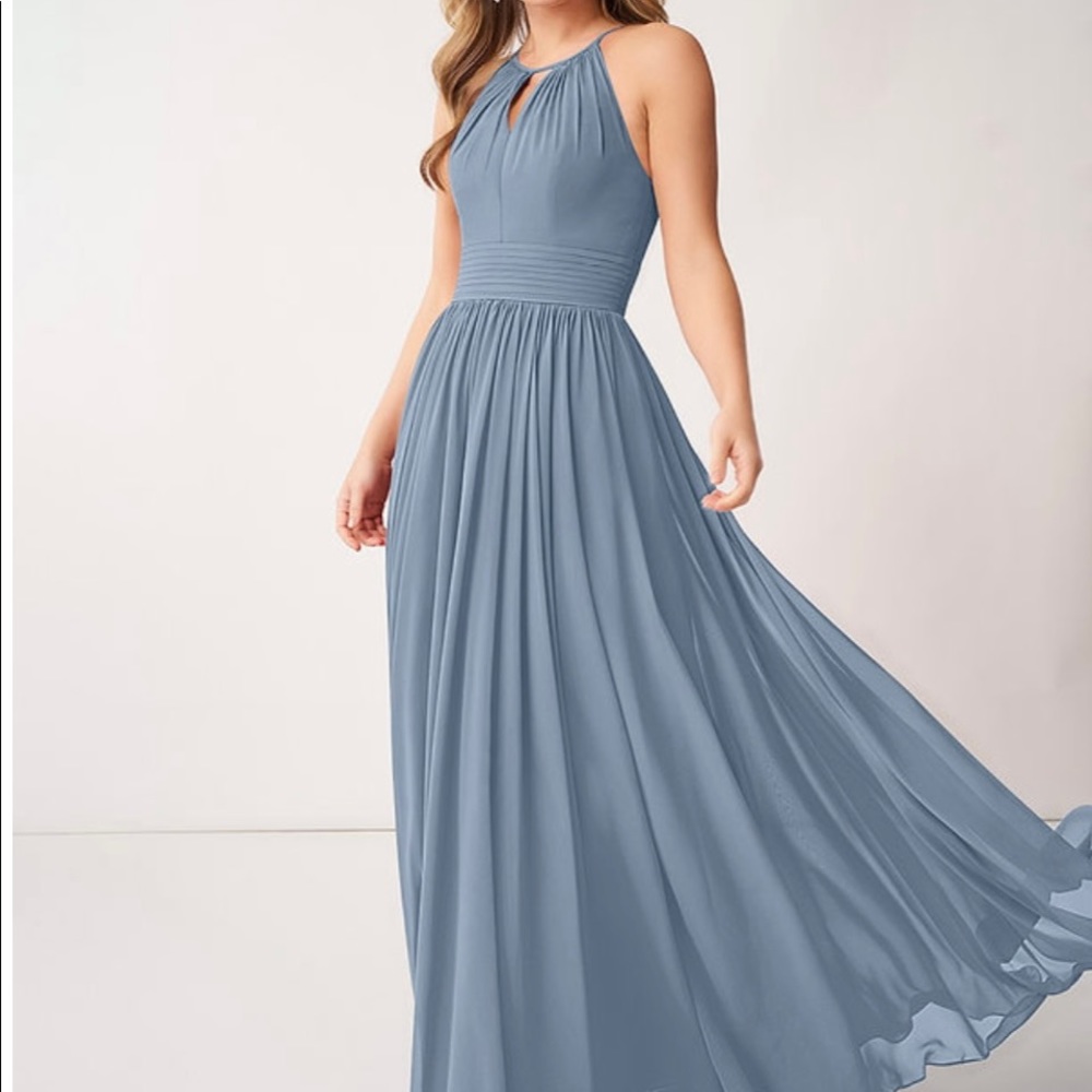 Azazie Cherish Bridesmaid Dress in Dusty Blue